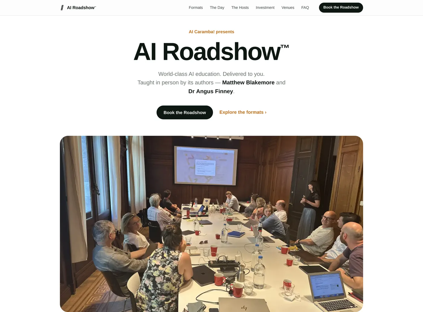 airoadshow.ai: the show's front door.