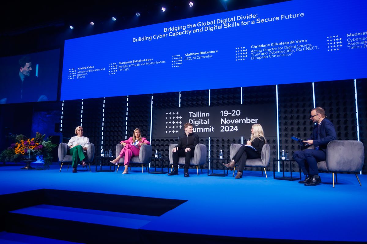 Matthew Blakemore on a ministerial panel at the Tallinn Digital Summit