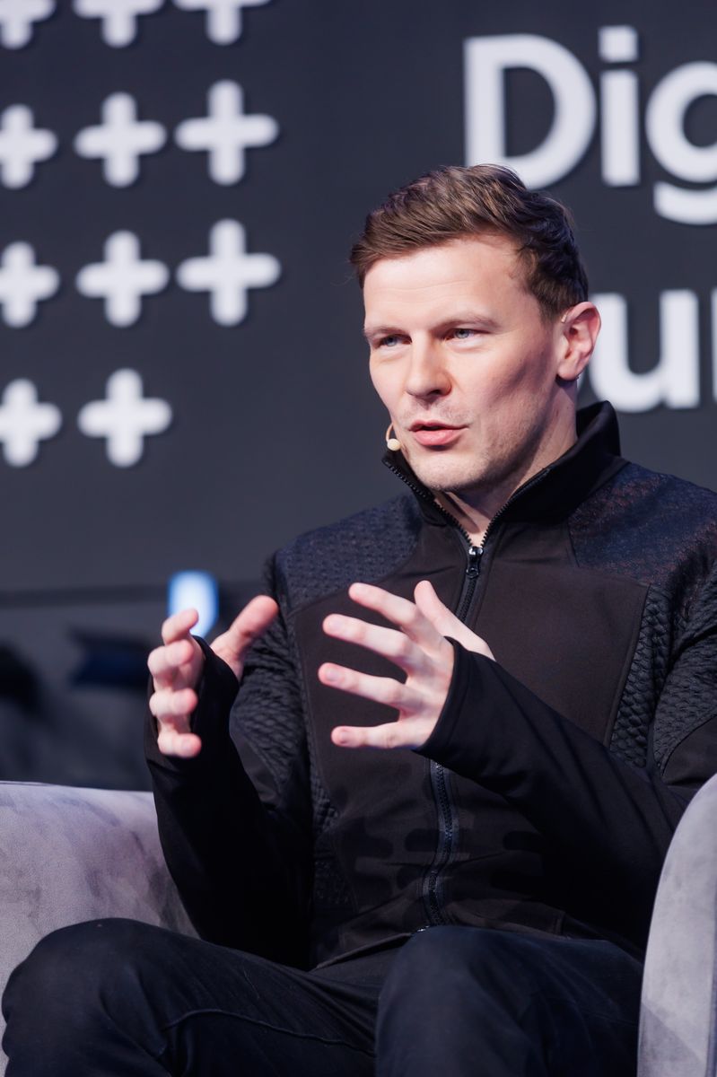 Matthew Blakemore speaking at the Tallinn Digital Summit