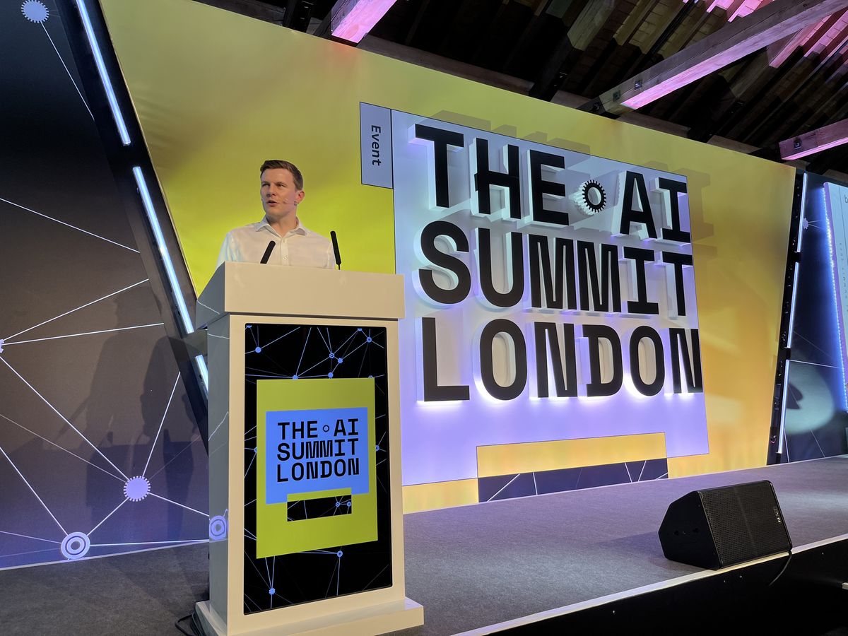Matthew Blakemore speaking at The AI Summit London